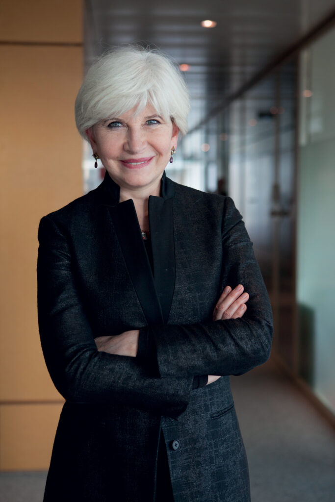 A photo of French economist and diplomat Laurence Tubiana.